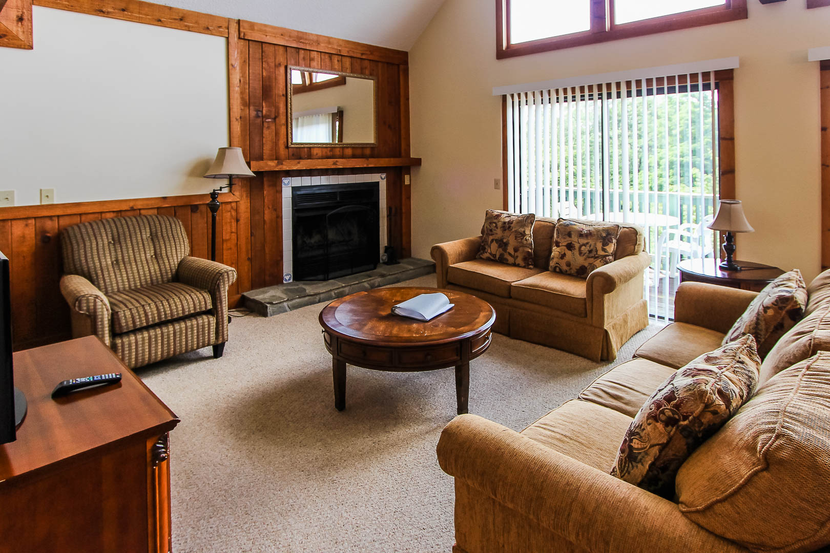 A cozy living room area at VRI's Alpine Crest Resort in Georgia.